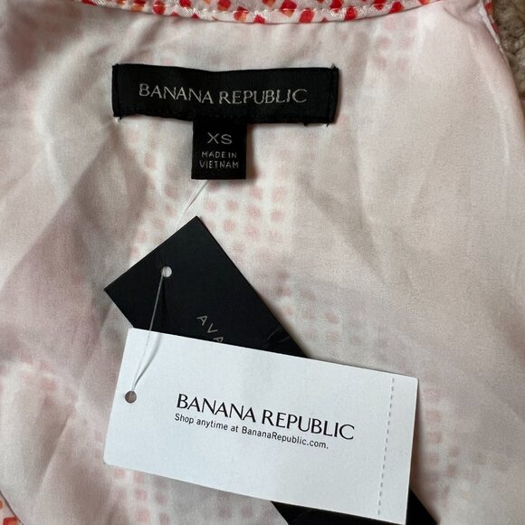 Banana Republic Red & White Geometric Maxi Dress – NWT, Size XS - Picture 9 of 10